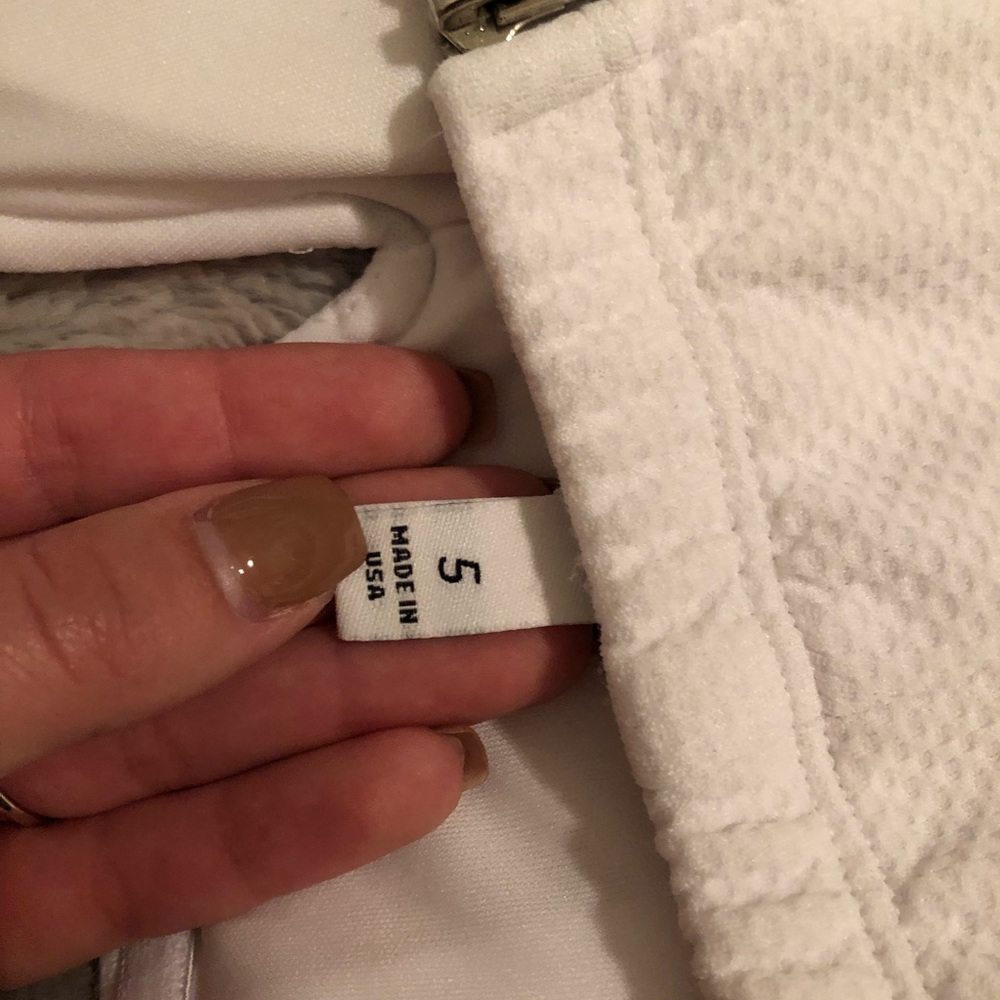 White strapless dress